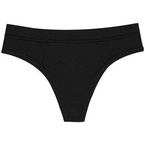 Huha Mineral Undies Low Profile Thong - Black - Medium - New in Packaging
